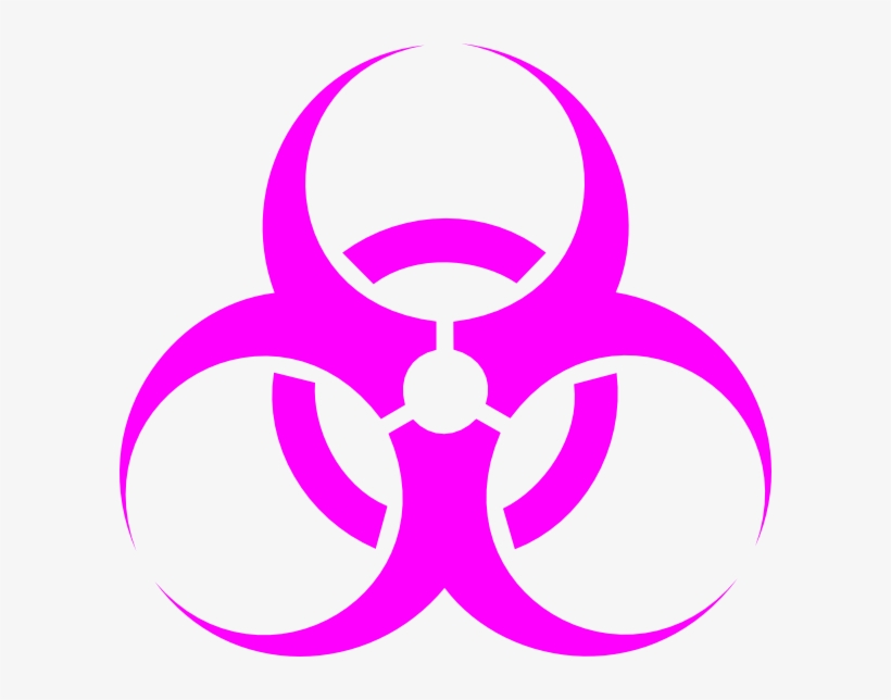 Biohazard Clipart Apocalypse - Biohazard Symbol Pink, transparent png #3961950