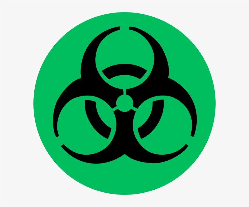 Biohazard Symbol Clipart Green - Biohazard Symbol, transparent png #3962400