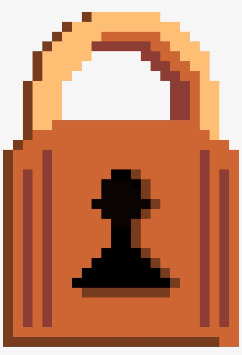 Lock - Lock Pixel Art - Free Transparent PNG Download - PNGkey