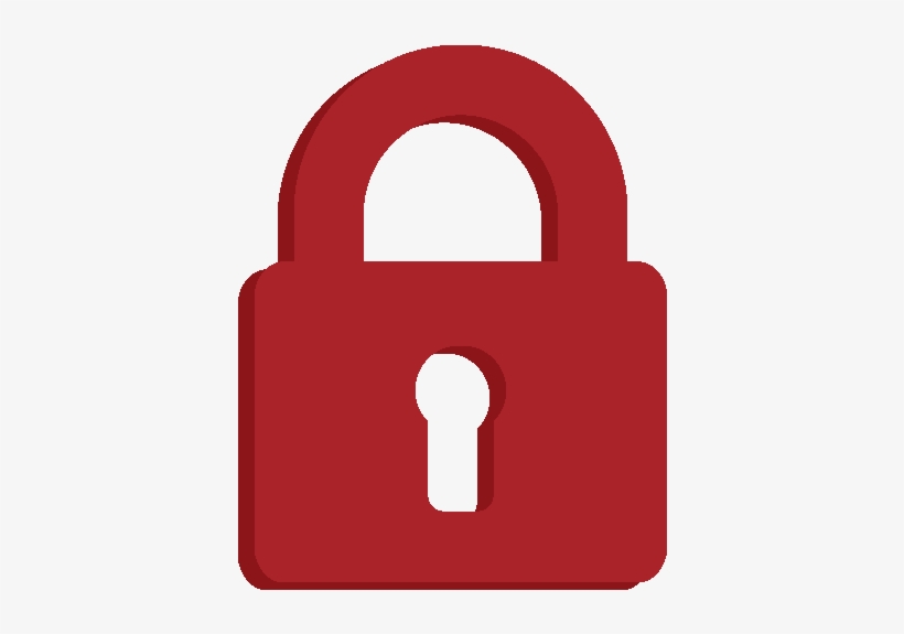 Locked Padlock - Red Lock Png, transparent png #3963462