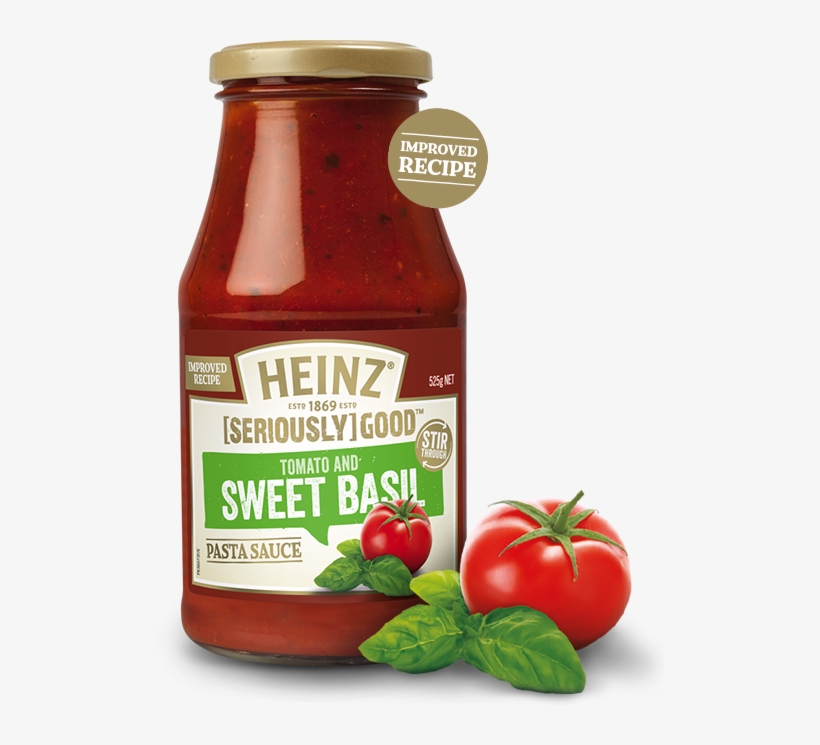 Tomato & Basil Pasta Sauce - Heinz Pasta Sauce Bolognese, transparent png #3964829