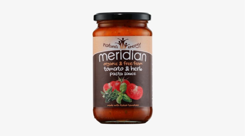 Organic And Free From Tomato And Herb Pasta Sauce - Meridian Organic Tomato & Herb Pasta Sauce 440g, transparent png #3965012