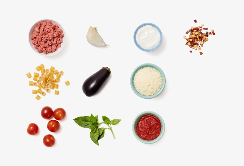 Ditali Pasta & Beef Ragù With Eggplant & Cherry Tomato - Ragù, transparent png #3965127