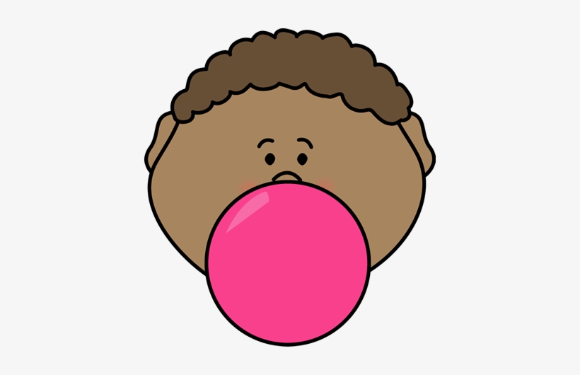 Girl Blowing Bubble Gum Clipart