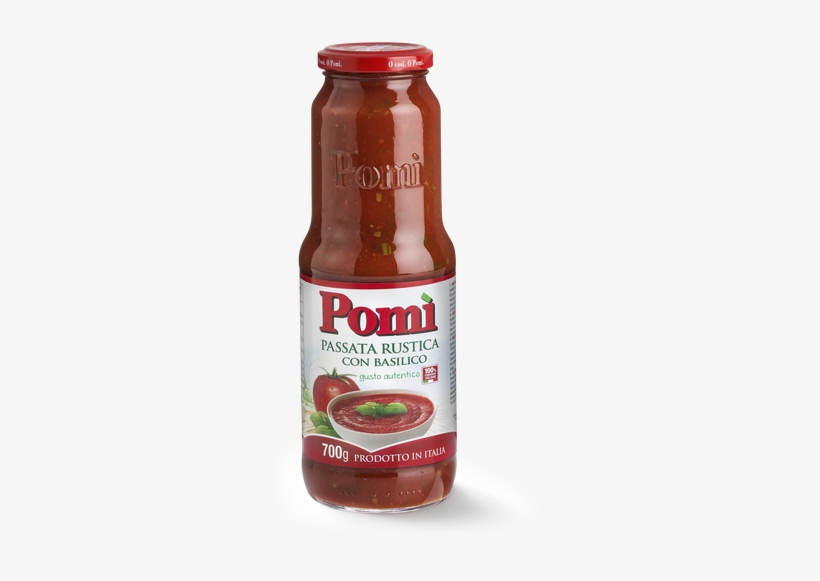 Rustic Basil Tomato Sauce - Pomi - Tomato Sauce - 17.64 Oz., transparent png #3965947