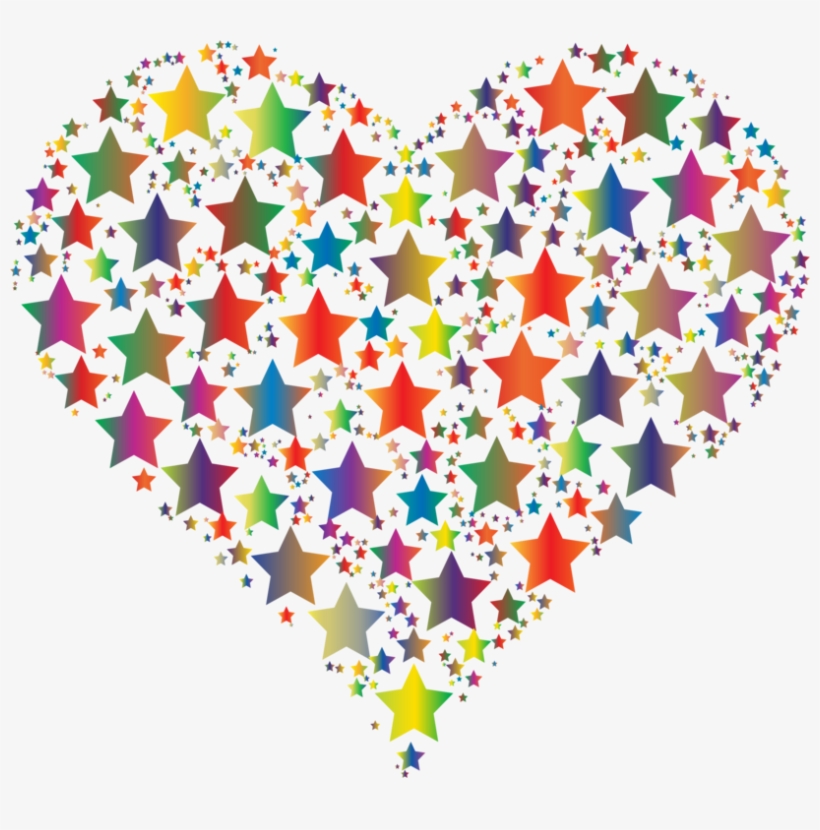 Star Computer Icons Heart Drawing - Drawing Of Stars And Heart, transparent png #3966051