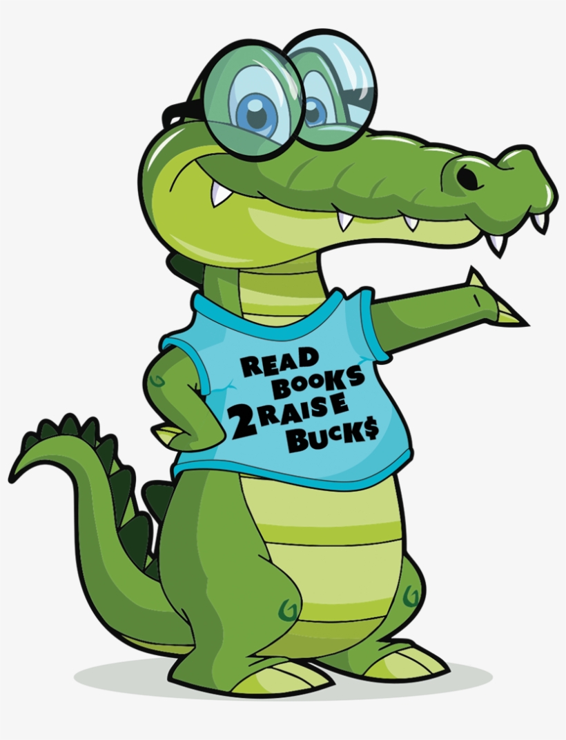 Read Books 2 Raise Books - Cartoon Crocodile Drawing, transparent png #3966402