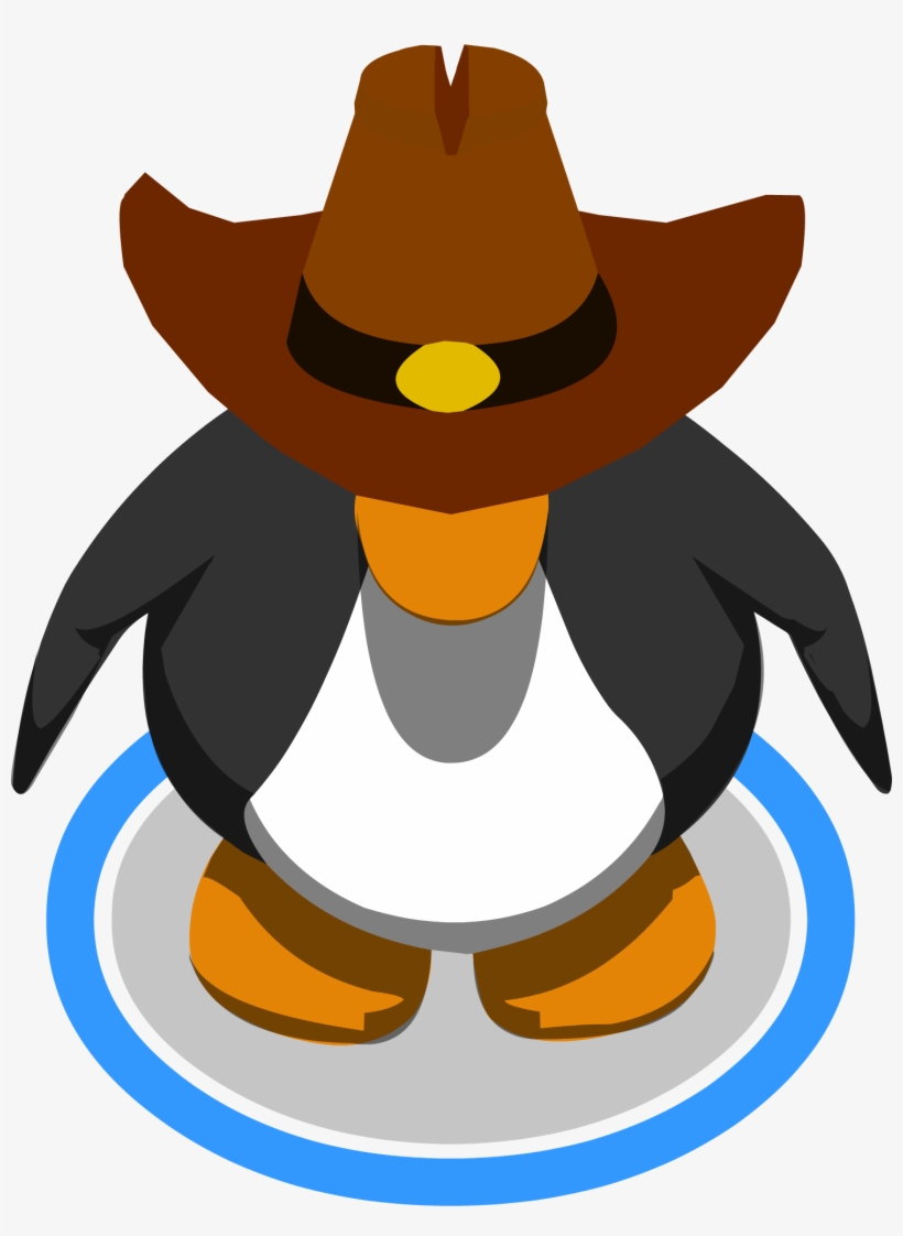 Brown Cowboy Hat Ingame - Club Penguin Vuvuzela, transparent png #3966472