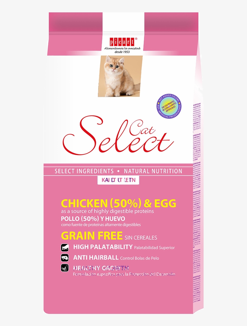 Kitten Food Select Cat - Picart Select Cat Kitten Grain Free 2 Kg, transparent png #3966603