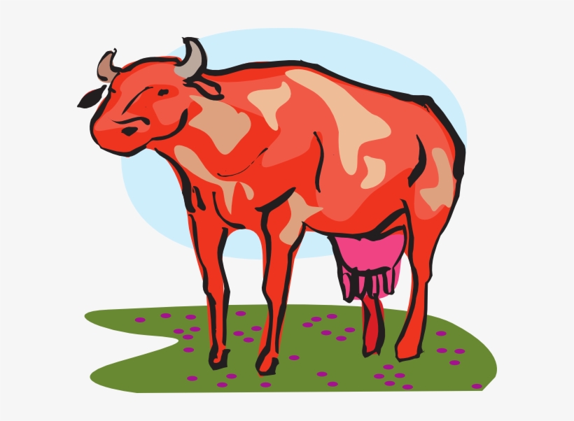 Red Cow Svg Clip Arts 600 X 522 Px, transparent png #3968484