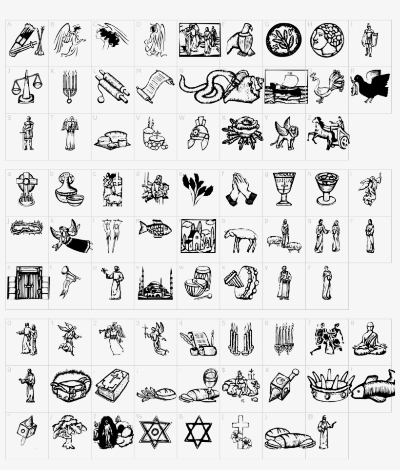Religious Symbols Font, transparent png #3969168