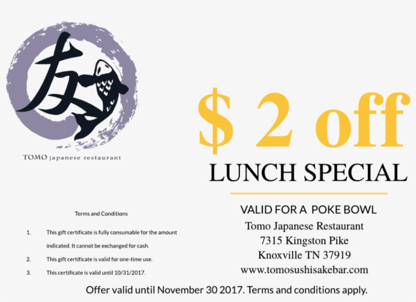 Lunch Special Poke Bowl $2 Off - Financial Times, transparent png #3969497