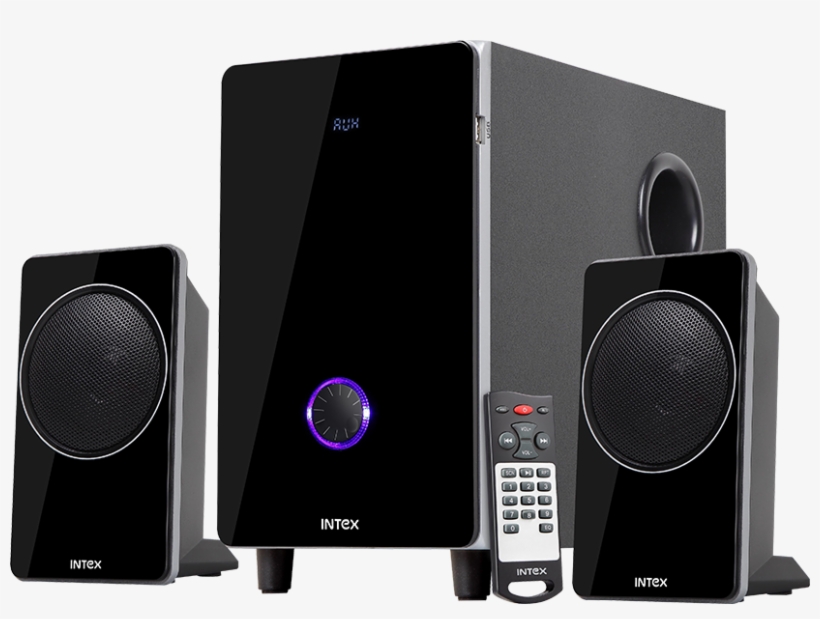 1 Xv 2710 Fmub Home Speakers - Intex 2.1 Bluetooth Home Theatre, transparent png #3969629
