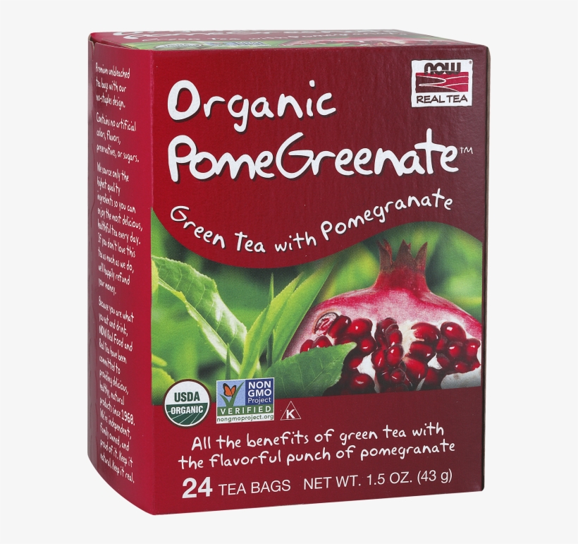 Pomegreenate™ Tea, Organic - Now Foods Pomegreenate Tea - 24 Tea Bags, transparent png #3969994