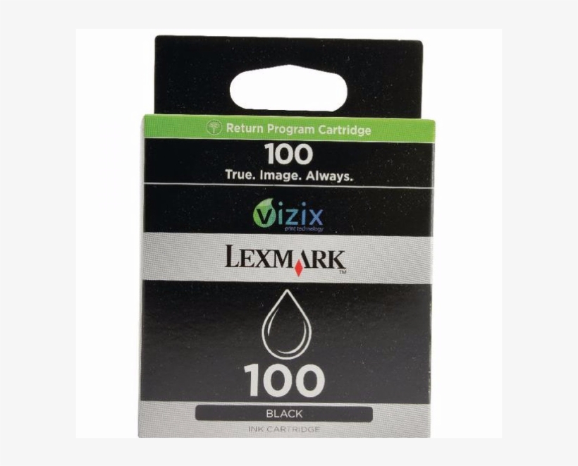 Lexmark 100 Black Return Program Ink Cartridge - 14n1068 (100xl) High-yield Ink, 510 Page-yield, Black, transparent png #3970091