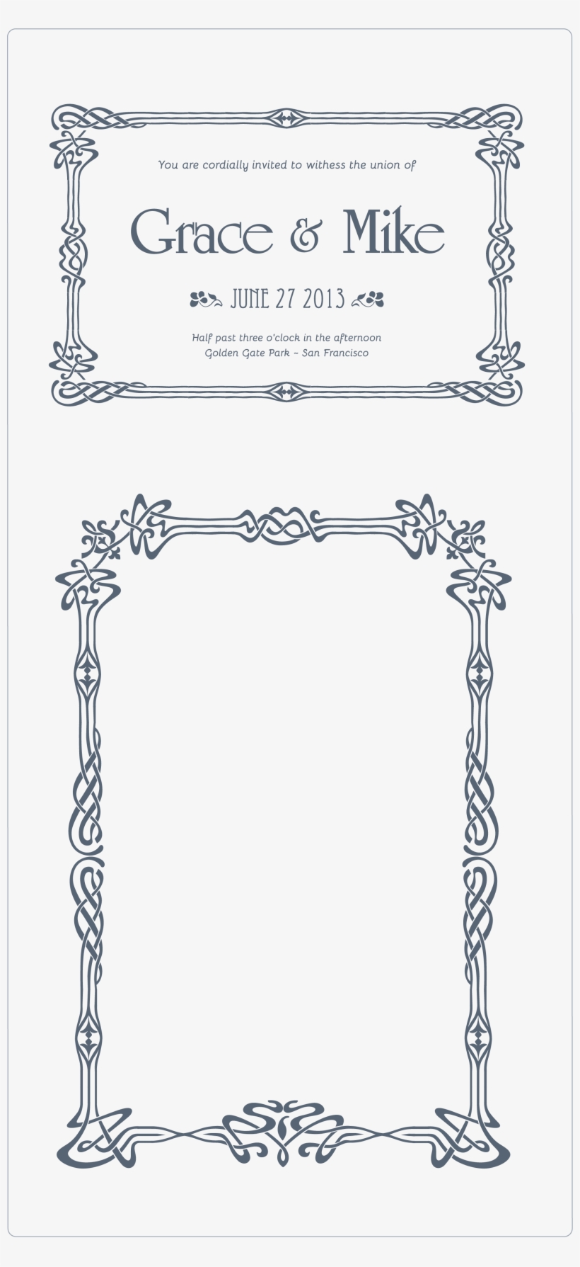 Create Elegant "art Nouveau" Borders By Assembling - Portable Network Graphics, transparent png #3970153