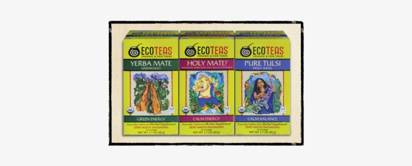 Organic Tea Bag Sampler - Ecoteas Organic Unsmoked Yerba Mate Tea 24 Bags (green, transparent png #3970287