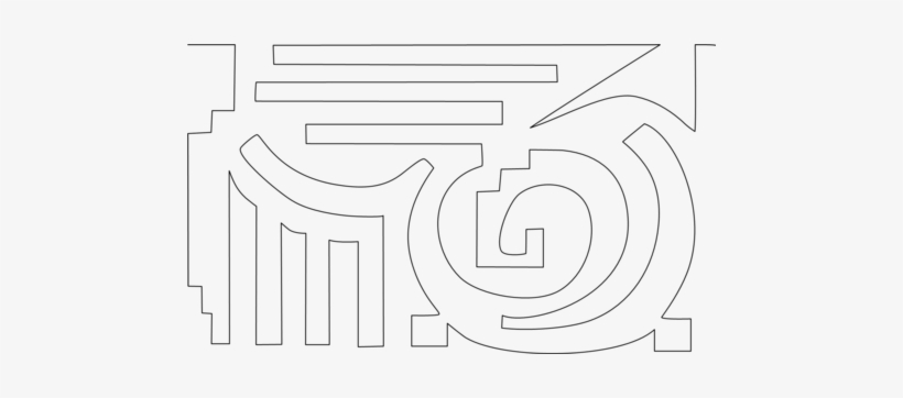 Water Well Art Deco Quilting Design - Line Art, transparent png #3970476