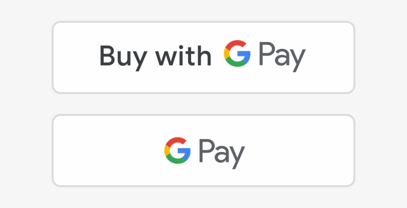 Use White Buttons With An Outline As An Alternative - Buy With Google Pay, transparent png #3970755