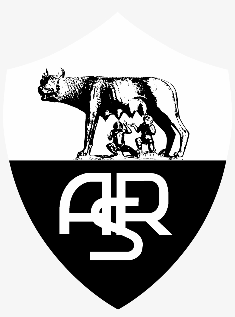 Roma Logo Black And White - Logo Dream League Soccer 2017 Roma, transparent png #3970964