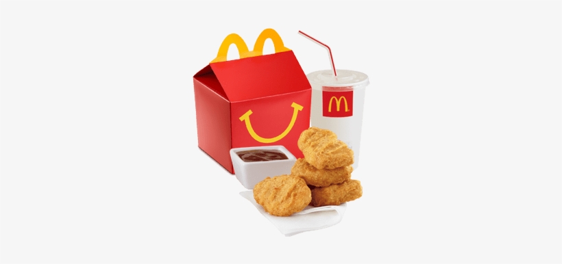Chicken Mcnuggets W/ Side - Mcdonalds Happy Meal, transparent png #3970991