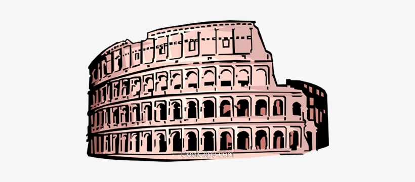 Coliseum In Rome Royalty Free Vector Clip Art Illustration - Roman Coliseum, transparent png #3971037