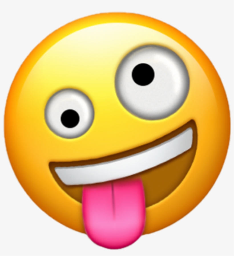 Goofy Silly Lmao Fun Emoji Iphone - Crazy Emoji, transparent png #3972000