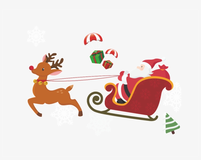Santa Claus Png - Papai Noel Com Renas, transparent png #3972030