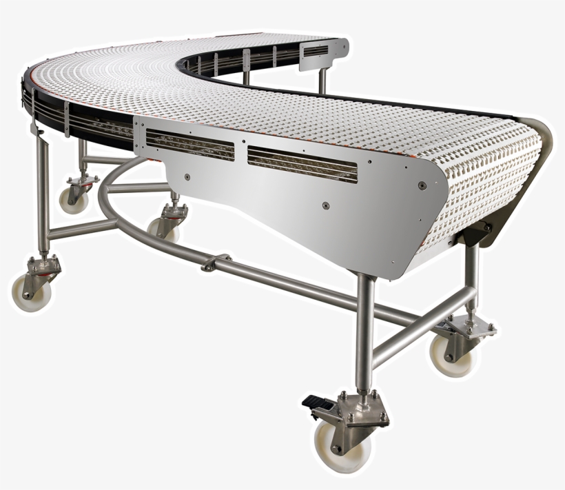Curved Conveyor Belt In Hygienic Design - Conveyor Belt Png, transparent png #3972113