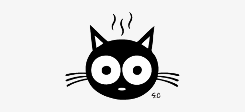Smelly Cat Creations - Black Cat Toilet Sticker, transparent png #3972304