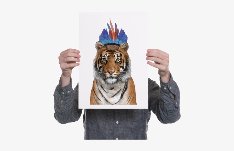 Tiger Wall Art Print, transparent png #3972841