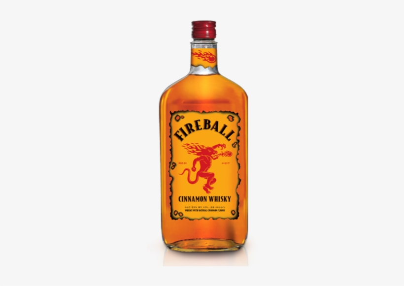 Fireball Canadian Whiskey - Fireball Cinnamon Whiskey 1 L, transparent png #3972925