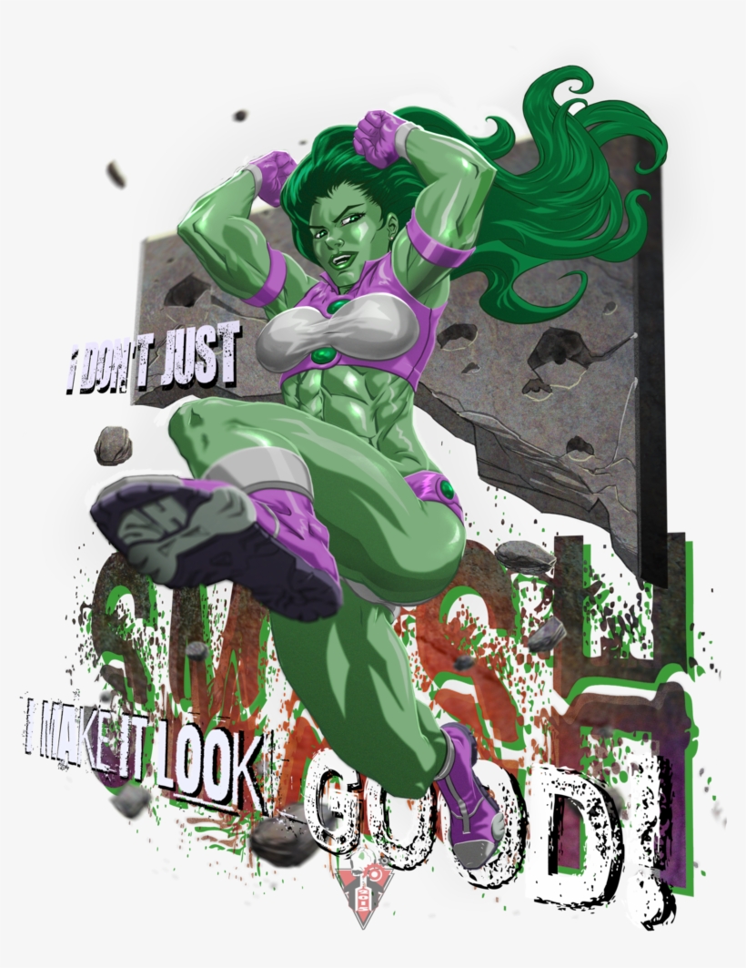 She Hulk Smash T By T Turner, transparent png #3973691