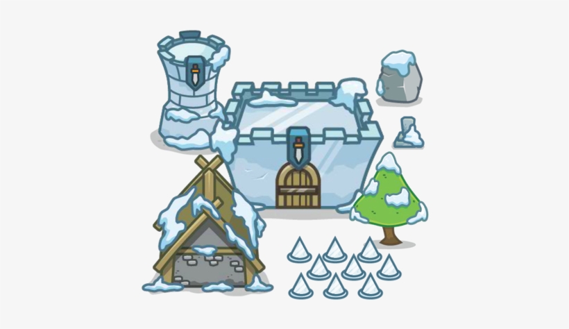 Snowy Top Down Tower Defense Set - Art, transparent png #3973954
