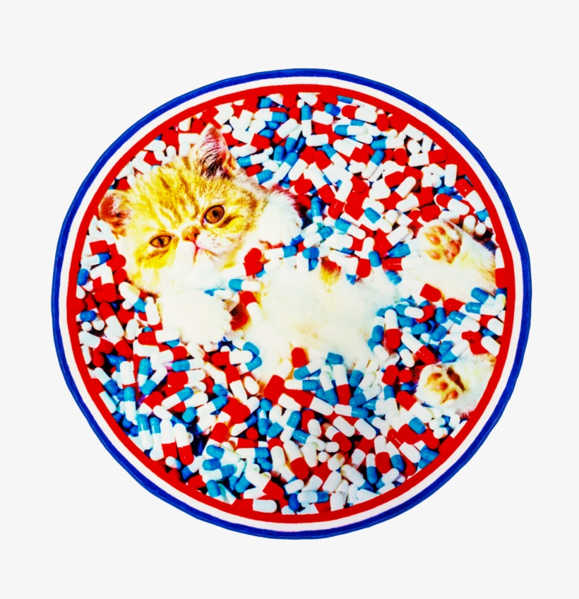 Round Rug Cat-0 - Seletti Cat Round Rug, transparent png #3974648