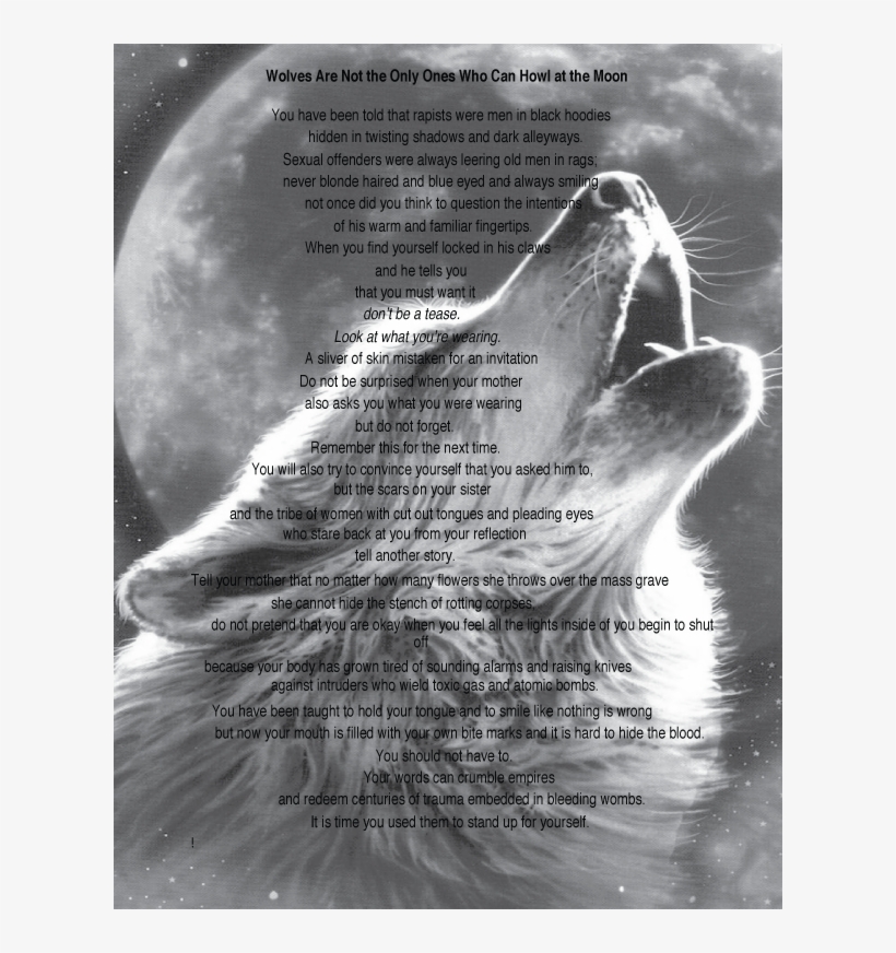 Wolf In Front Of Moon, transparent png #3974674