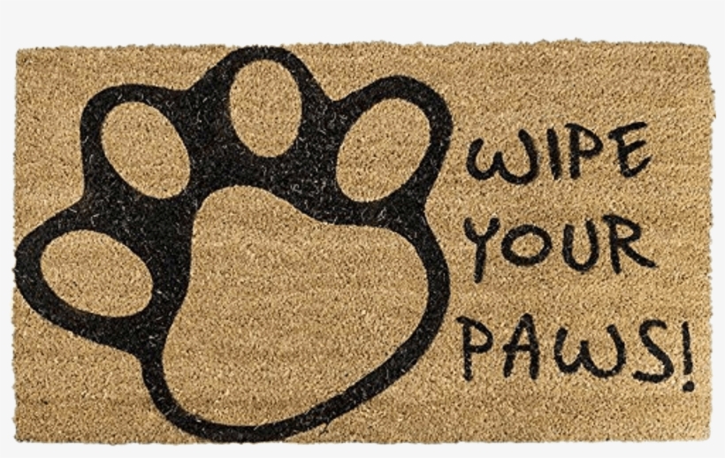 Wipe Your Paws Doormat Transparent Png - Sabar Novelty Non Slip Door Mat Tough Natural Coir, transparent png #3974697