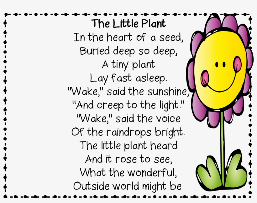 121704 Plant With Splat Poem - Poem The Little Plant, transparent png #3974783