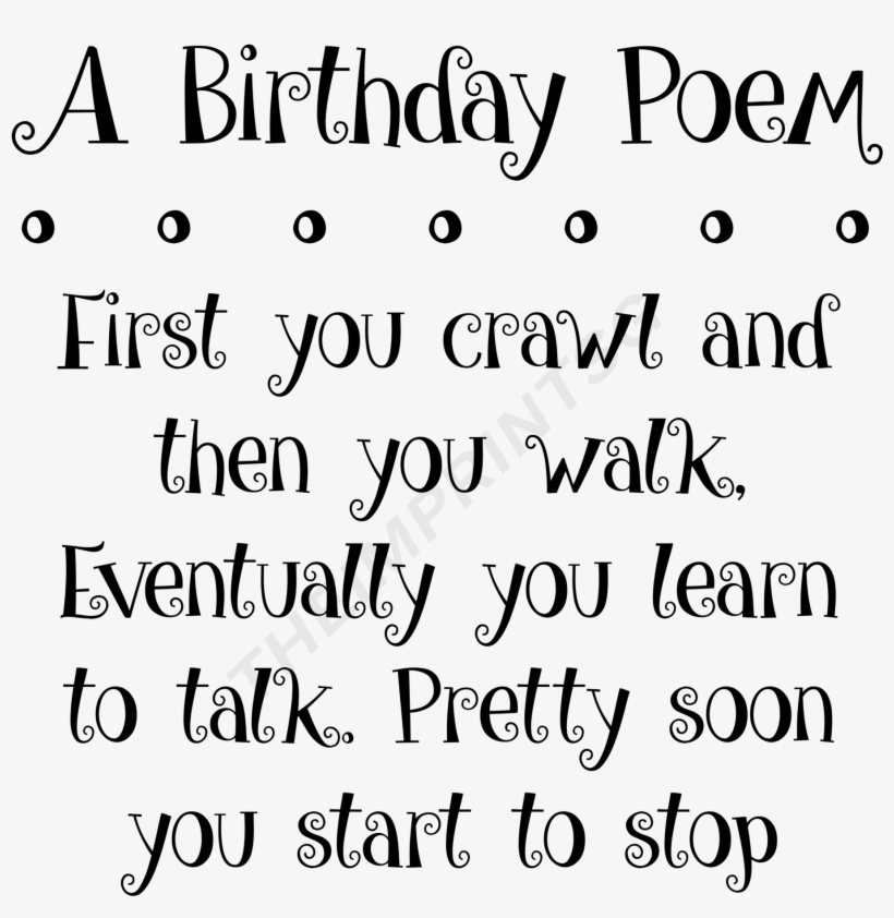 A Birthday Poem - Theimprint Singapore, transparent png #3974816