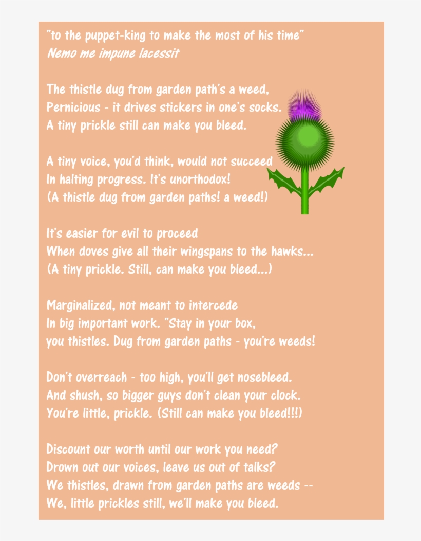Thistle Poem - Poetry, transparent png #3975393