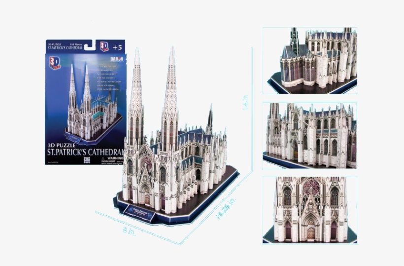Patrick's Cathedral - Daron St. Patricks Cathedral 3d Puzzle 117piece, transparent png #3975493