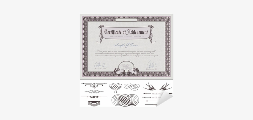 Romantic Certificate Template Sticker • Pixers® • We - Towcester Certificate Holder - Black 81⁄2"x11" Quantity(6), transparent png #3976977