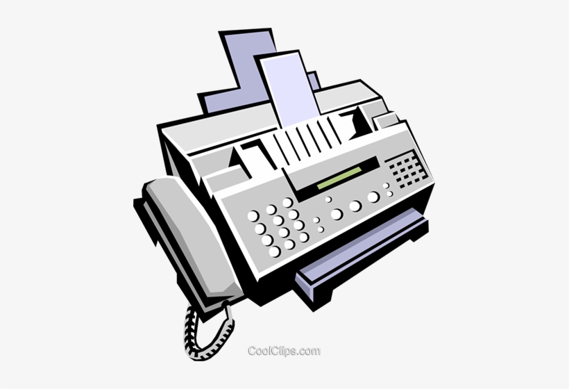 Fax Machine Royalty Free Vector Clip Art Illustration - Fax Machine Images Clip Art, transparent png #3977000