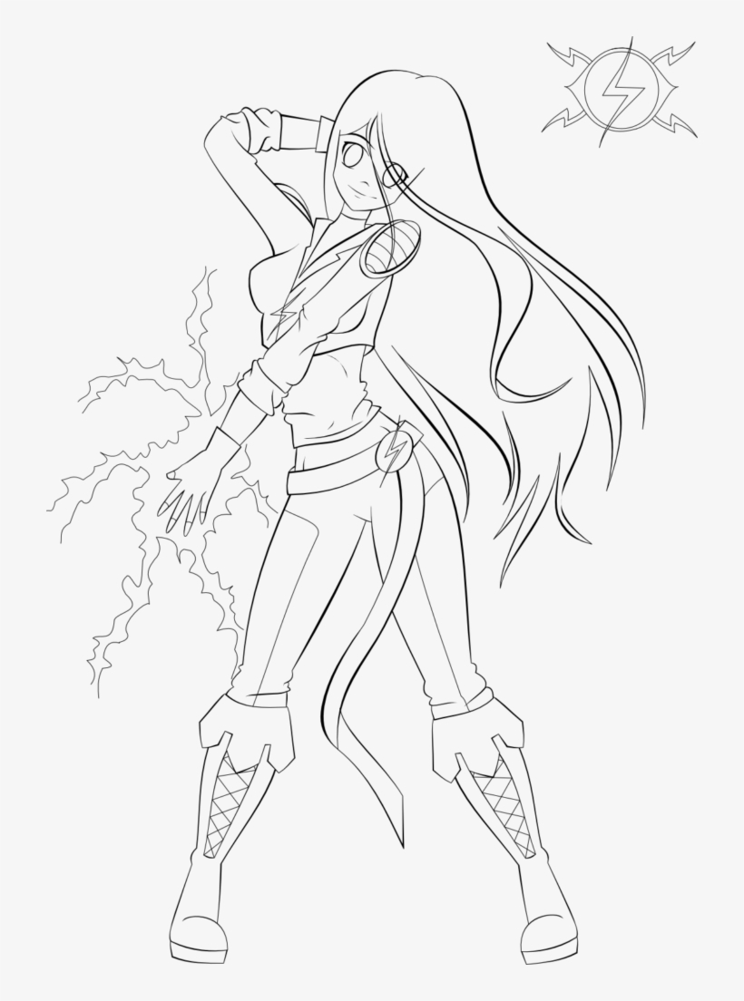 Anime Girl Coloring Pages Png - Coloring Anime Warrior Girl, transparent png #3977044