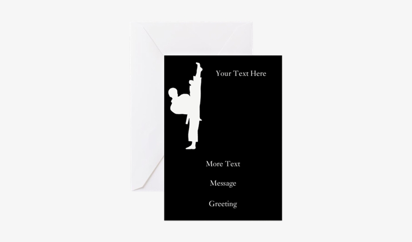 Black Belt Karate Greeting Cards On Cafepress - Martial Arts Black Shower Curtain, transparent png #3977245
