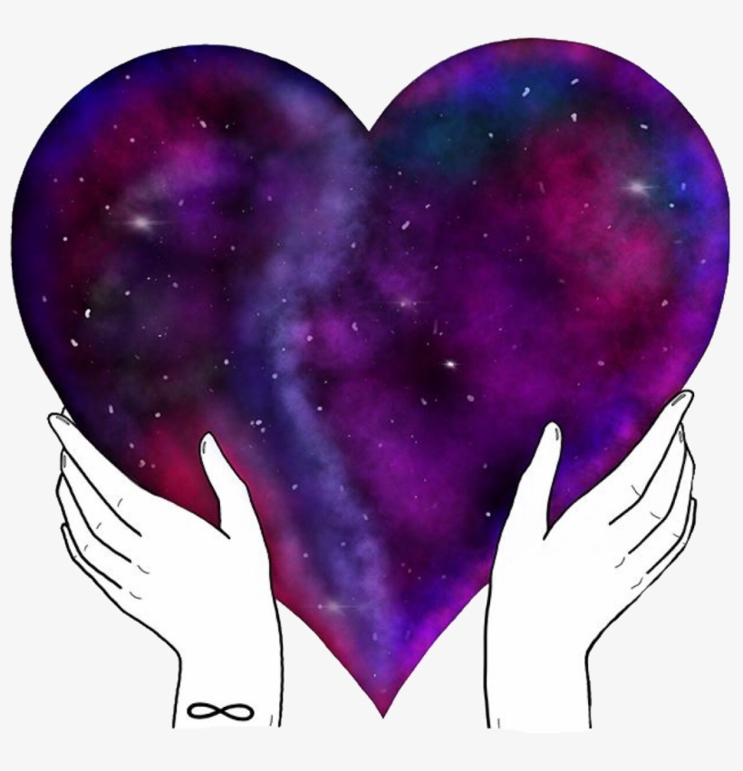 Heart Earth Moon Sky Infinity Love Hands Hand Freetoedi - Heart, transparent png #3977249