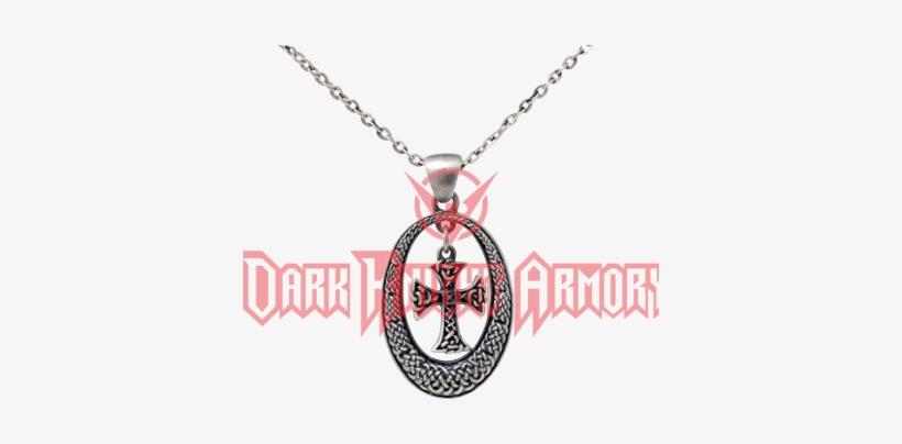 Celtic Hanging Cross Necklace - Roman Costume Red Tunic, transparent png #3977537