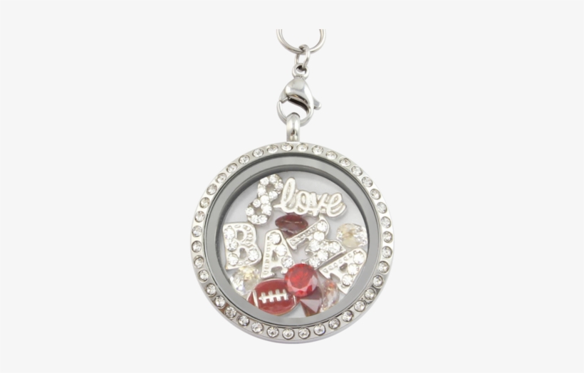 Infinity Love Bama Football Locket Infinity Love Collection - University Of Alabama Crimson Tide Charm Locket Necklace, transparent png #3977713