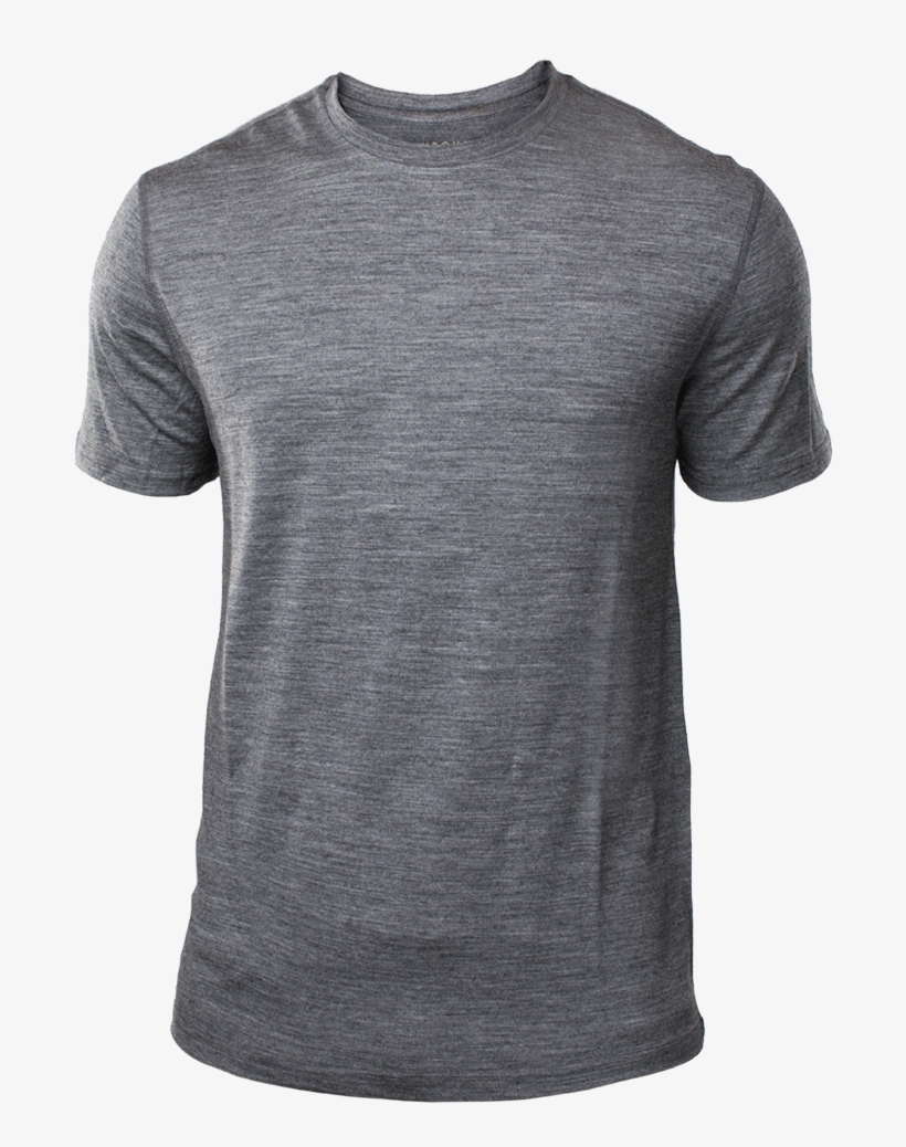 Dark Heather Grey Crew T-shirt - Dark Heather Grey T Shirt, transparent png #3977734