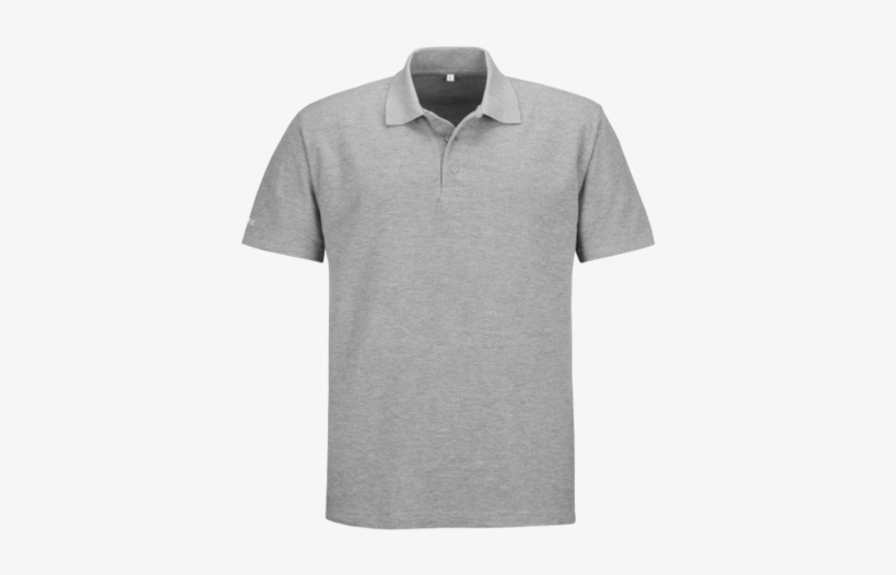 Plain Male Grey Melange Polo T-shirt, Size - Plain Grey Polo T Shirt, transparent png #3977839